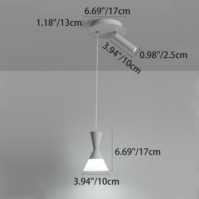 Moderne Mid-Century Eisen Aluminium Horn Schirm LED Pendelleuchte Spotlight für Wohnzimmer 