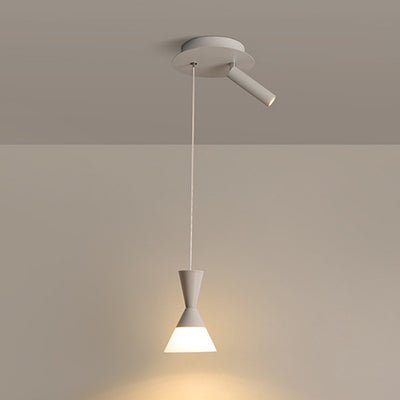 Moderne Mid-Century Eisen Aluminium Horn Schirm LED Pendelleuchte Spotlight für Wohnzimmer 
