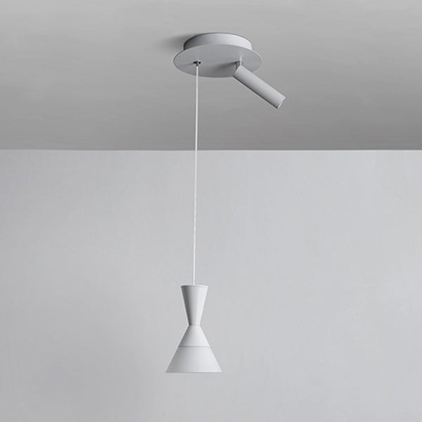 Moderne Mid-Century Eisen Aluminium Horn Schirm LED Pendelleuchte Spotlight für Wohnzimmer 
