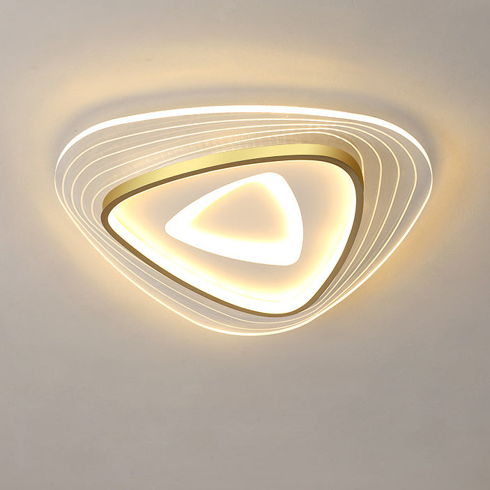 Zeitgenössische Luxus-Mango-Dreieck-Acryl-LED-Deckenleuchte für das Wohnzimmer 