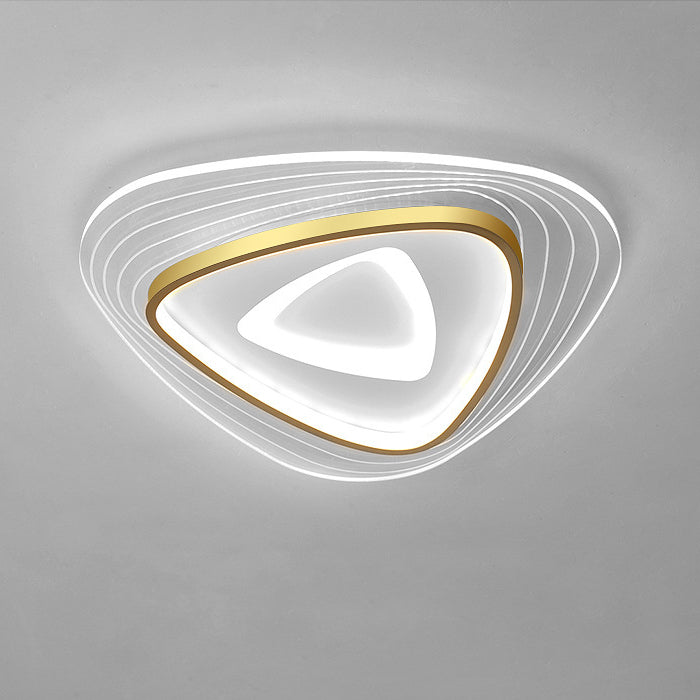 Zeitgenössische Luxus-Mango-Dreieck-Acryl-LED-Deckenleuchte für das Wohnzimmer 