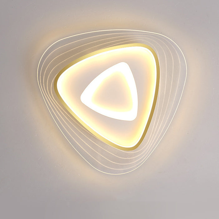Zeitgenössische Luxus-Mango-Dreieck-Acryl-LED-Deckenleuchte für das Wohnzimmer 