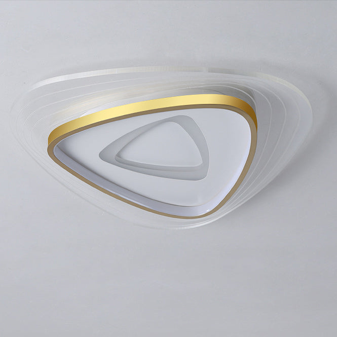 Zeitgenössische Luxus-Mango-Dreieck-Acryl-LED-Deckenleuchte für das Wohnzimmer 