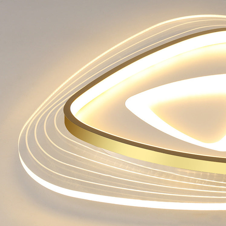 Zeitgenössische Luxus-Mango-Dreieck-Acryl-LED-Deckenleuchte für das Wohnzimmer 
