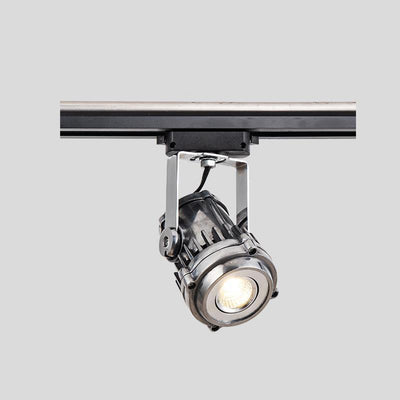 Plafonnier semi-affleurant contemporain industriel en aluminium vieilli réglable avec projecteur LED pour salon 