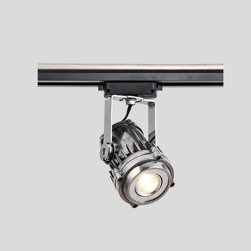 Plafonnier semi-affleurant contemporain industriel en aluminium vieilli réglable avec projecteur LED pour salon 
