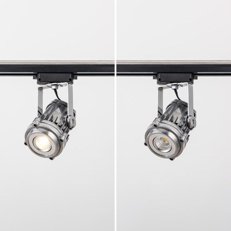 Plafonnier semi-affleurant contemporain industriel en aluminium vieilli réglable avec projecteur LED pour salon 