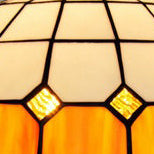 Traditionelle Tiffany-Buntglas-Kuppelschirm 1-Licht Halbeinbau-Deckenleuchte für Wohnzimmer 