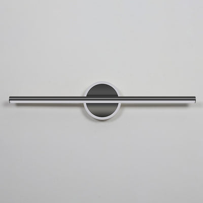 Lámpara de pared frontal de espejo LED de tira larga geométrica de hierro y aluminio de simplicidad contemporánea para dormitorio 
