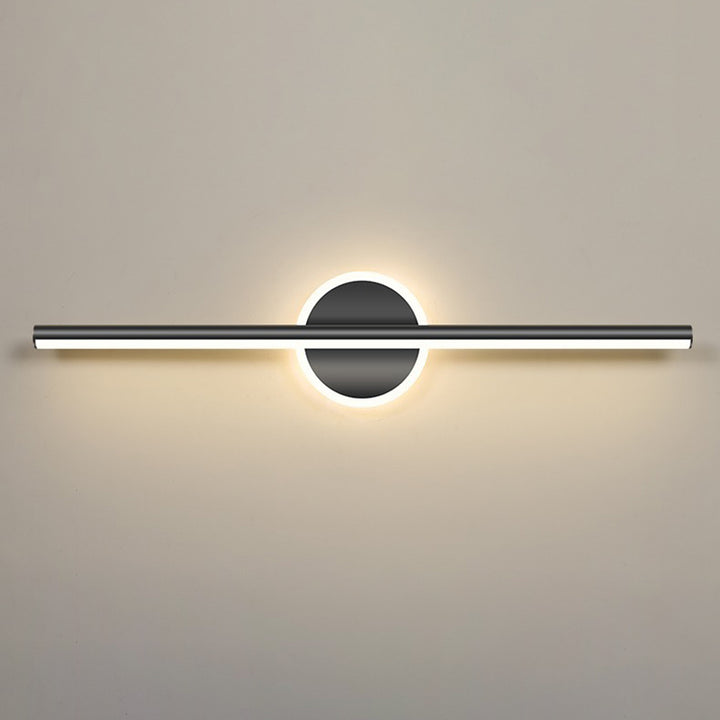 Contemporary Simplicity Geometric Long Strip Iron Aluminum LED Mirror Front Wall Sconce Lamp For Bedroom