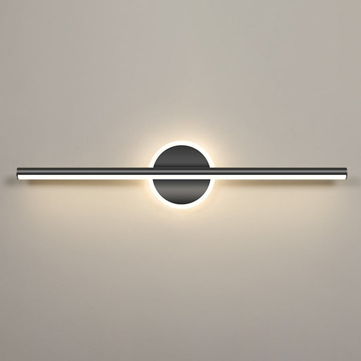 Contemporary Simplicity Geometric Long Strip Iron Aluminum LED Mirror Front Wall Sconce Lamp For Bedroom