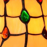 Traditionelle Tiffany-Buntglas-Tulpen-Schirm Eisen 1-Licht Pendelleuchte für Wohnzimmer 