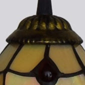 Traditionelle Tiffany-Buntglas-Tulpen-Schirm Eisen 1-Licht Pendelleuchte für Wohnzimmer 