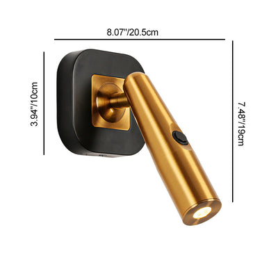 Lámpara de lectura de pared LED ajustable de aluminio cepillado colonial tradicional para dormitorio 