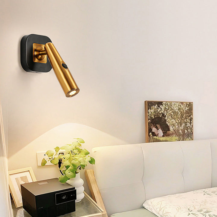 Applique murale LED réglable en aluminium brossé colonial traditionnel pour lampe de lecture pour chambre 