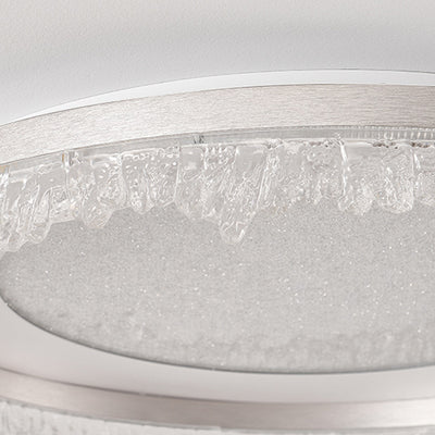 Contemporary Luxury Iron Aluminum Round Shade LED Flush Mount Ceiling Light For Living Room