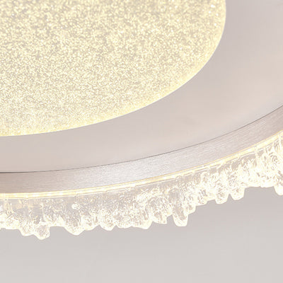 Contemporary Luxury Iron Aluminum Round Shade LED Flush Mount Ceiling Light For Living Room