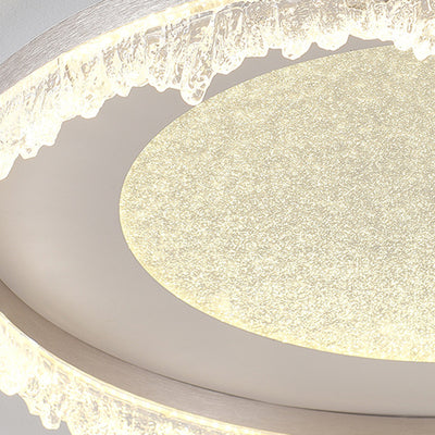 Contemporary Luxury Iron Aluminum Round Shade LED Flush Mount Ceiling Light For Living Room