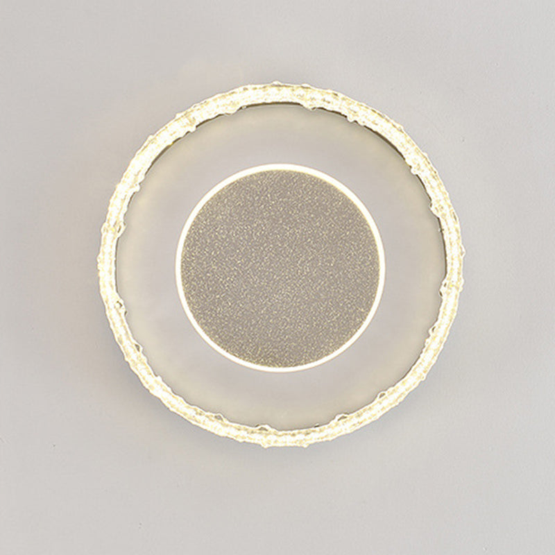 Contemporary Luxury Iron Aluminum Round Shade LED Flush Mount Ceiling Light For Living Room
