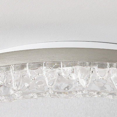 Contemporary Luxury Iron Aluminum Round Shade LED Flush Mount Ceiling Light For Living Room
