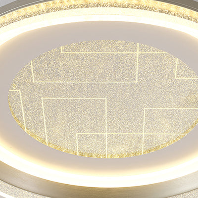 Contemporary Luxury Iron Aluminum Round Shade LED Flush Mount Ceiling Light For Living Room