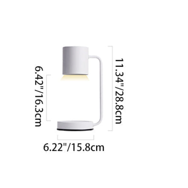 Moderner minimalistischer Eisen-Zylinder 1-Licht Schmelzwachs Tischlampe für das Schlafzimmer 