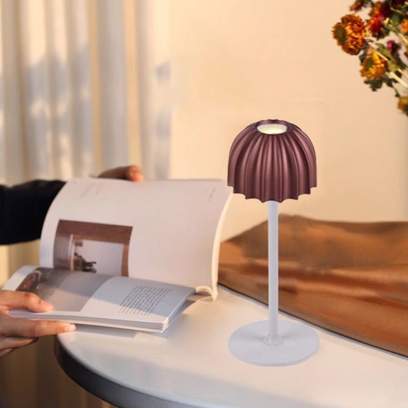 Lampe de table LED USB en forme de parapluie scandinave contemporaine pour chambre à coucher 