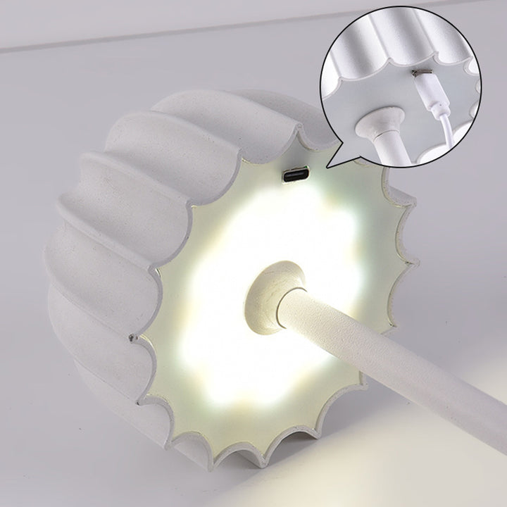 Lampe de table LED USB en forme de parapluie scandinave contemporaine pour chambre à coucher 