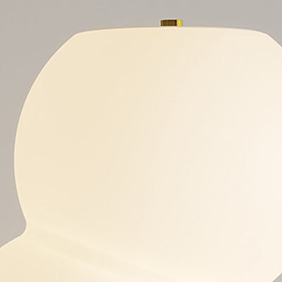 مصباح أرضي قائم LED بقاعدة رخامية وعصا كروية PE بتصميم بسيط ومعاصر لغرفة النوم 