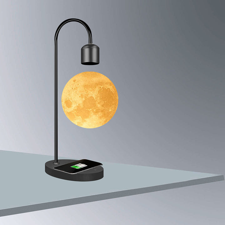 現代的なシンプルさの磁気浮上3DプリントPLAムーンシェードLEDテーブル