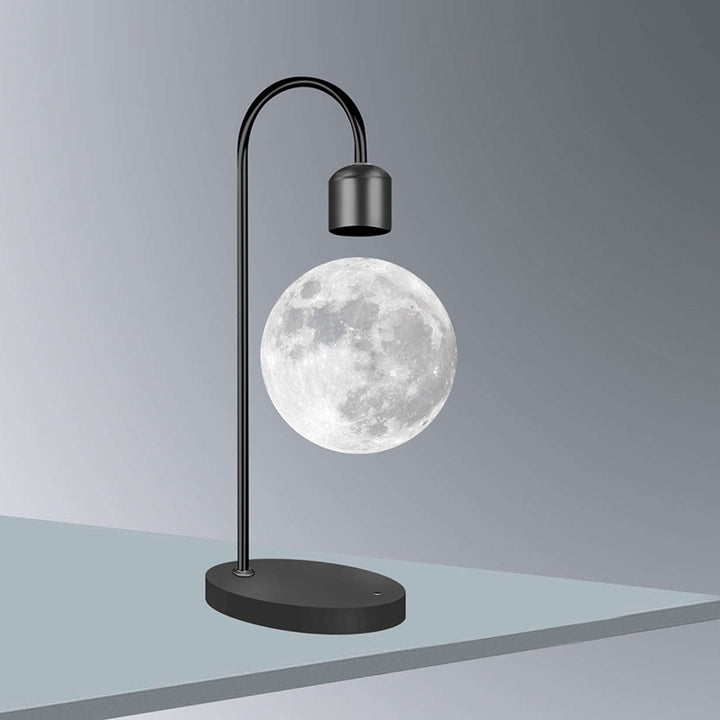 Contemporary Simplicity Magnetic Levitation 3D Printing PLA Moon Shade LED Table Lamp Night Light For Bedroom