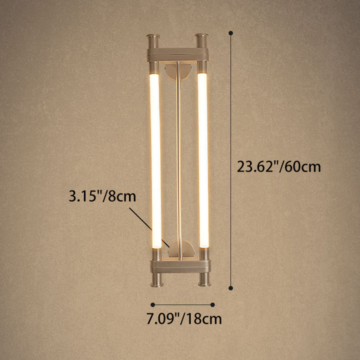 Modern Transitional Dual Aluminum Long Strip Acrylic LED Wall Sconce Lamp For Living Room