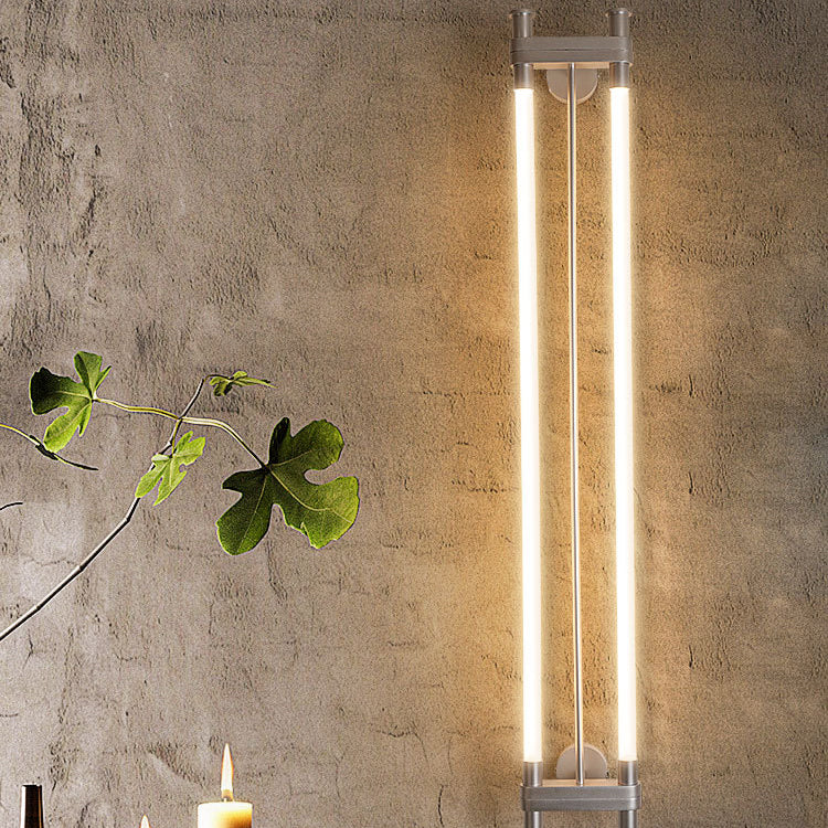 Modern Transitional Dual Aluminum Long Strip Acrylic LED Wall Sconce Lamp For Living Room