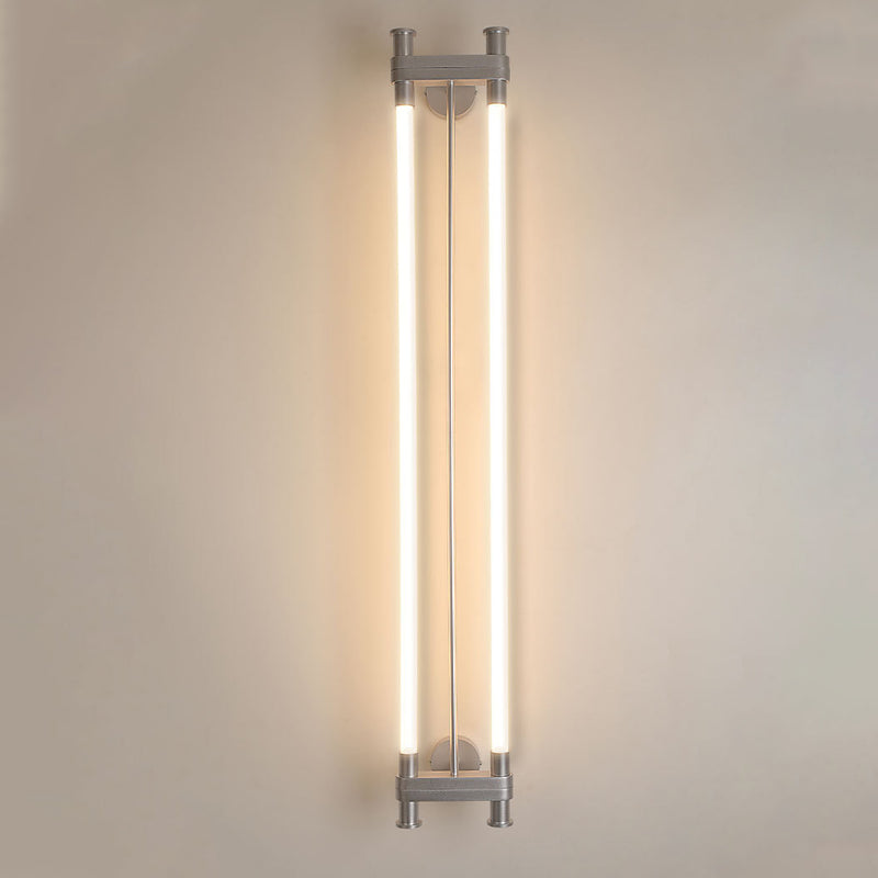 Modern Transitional Dual Aluminum Long Strip Acrylic LED Wall Sconce Lamp For Living Room