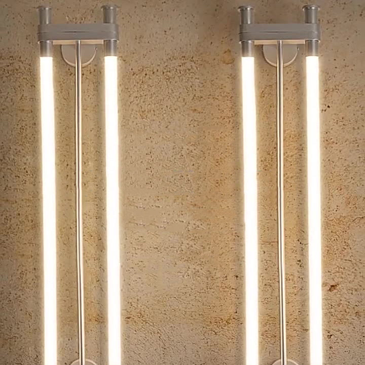 Modern Transitional Dual Aluminum Long Strip Acrylic LED Wall Sconce Lamp For Living Room