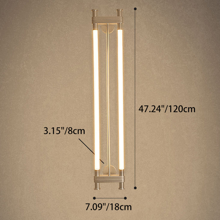 Modern Transitional Dual Aluminum Long Strip Acrylic LED Wall Sconce Lamp For Living Room