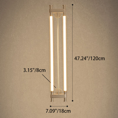 Modern Transitional Dual Aluminum Long Strip Acrylic LED Wall Sconce Lamp For Living Room