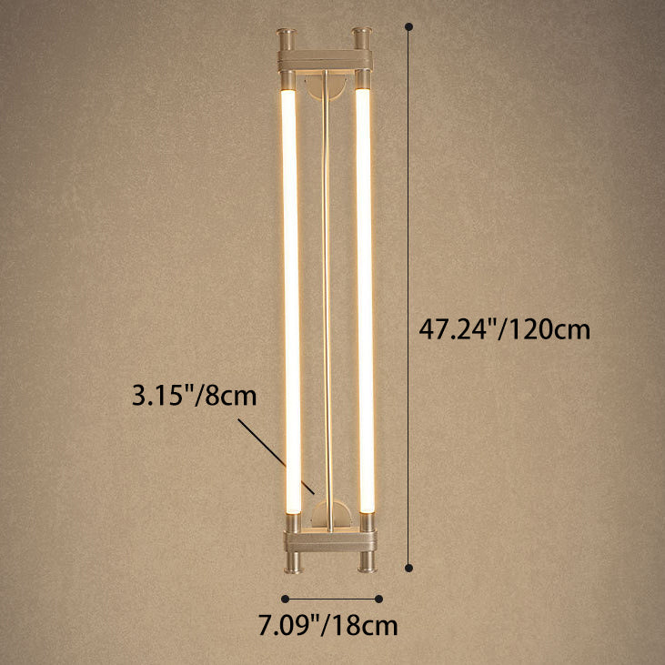 Modern Transitional Dual Aluminum Long Strip Acrylic LED Wall Sconce Lamp For Living Room