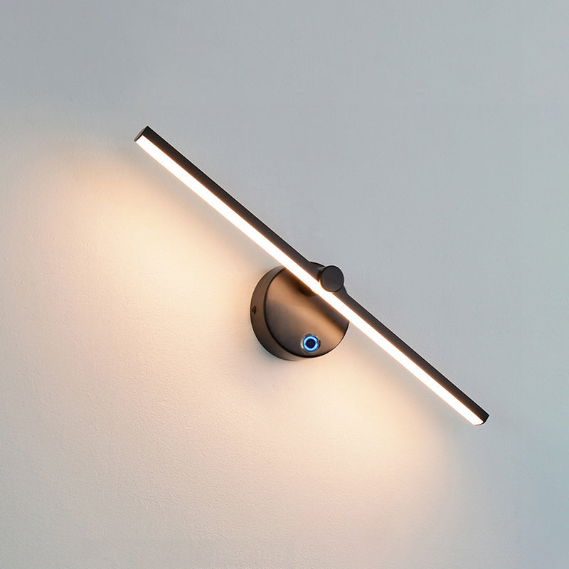 Moderne minimalistische Aluminium-Langstreifen-drehbare LED-Wandleuchte für das Schlafzimmer 