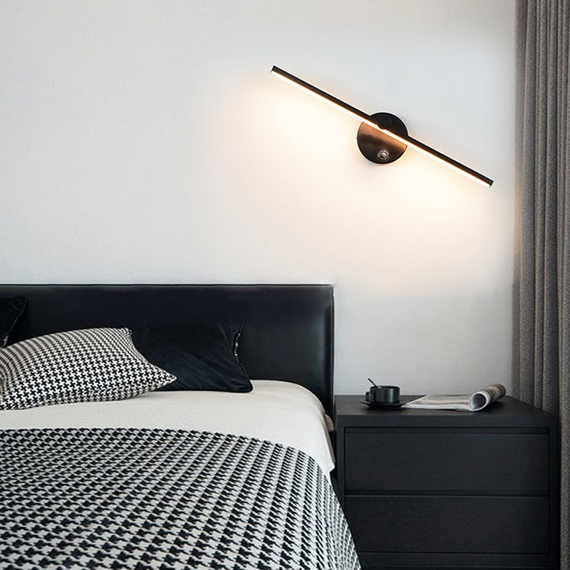 Moderne minimalistische Aluminium-Langstreifen-drehbare LED-Wandleuchte für das Schlafzimmer 