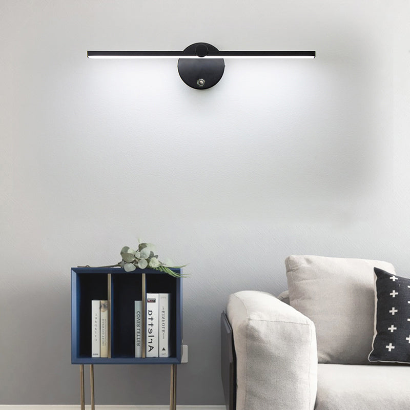 Moderne minimalistische Aluminium-Langstreifen-drehbare LED-Wandleuchte für das Schlafzimmer 