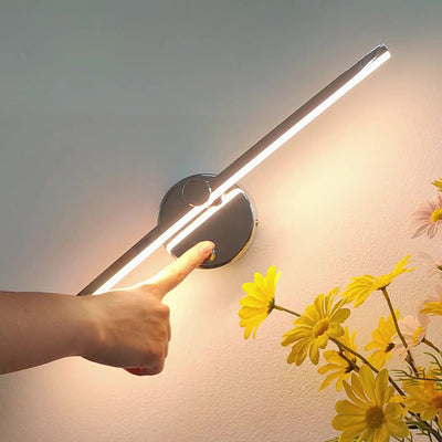 Moderne minimalistische Aluminium-Langstreifen-drehbare LED-Wandleuchte für das Schlafzimmer 