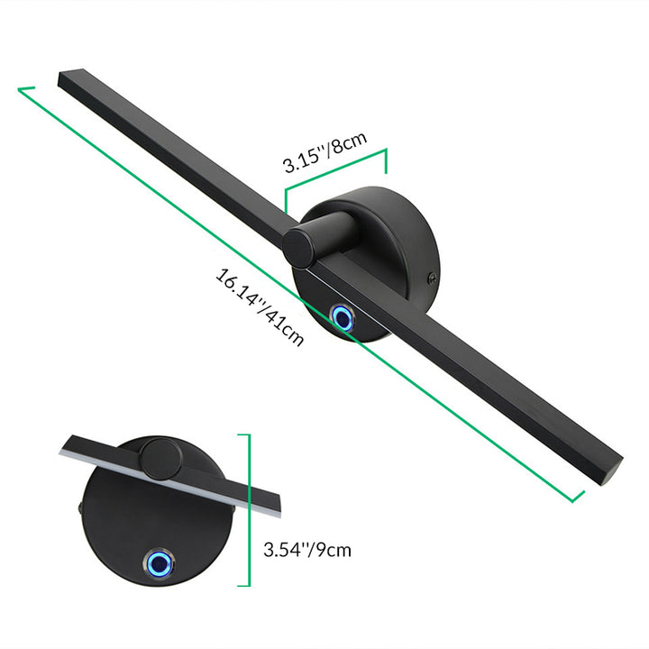 Moderne minimalistische Aluminium-Langstreifen-drehbare LED-Wandleuchte für das Schlafzimmer 