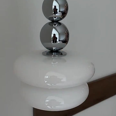 Contemporain nordique rond dentelle tout en laiton verre suspension 1 lumière pour salon 