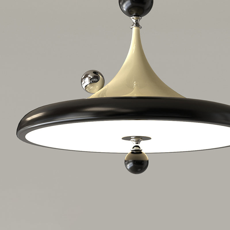 Moderne Mid-Century Eisen Faux Holzmaserung Acryl LED Semi-Flush Deckenleuchte für das Schlafzimmer 