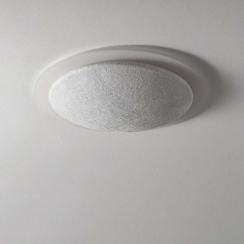 Ventilateur de plafond semi-encastré LED en fer rond ABS acrylique de simplicité moderne pour chambre 