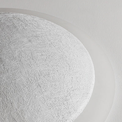 Ventilateur de plafond semi-encastré LED en fer rond ABS acrylique de simplicité moderne pour chambre 