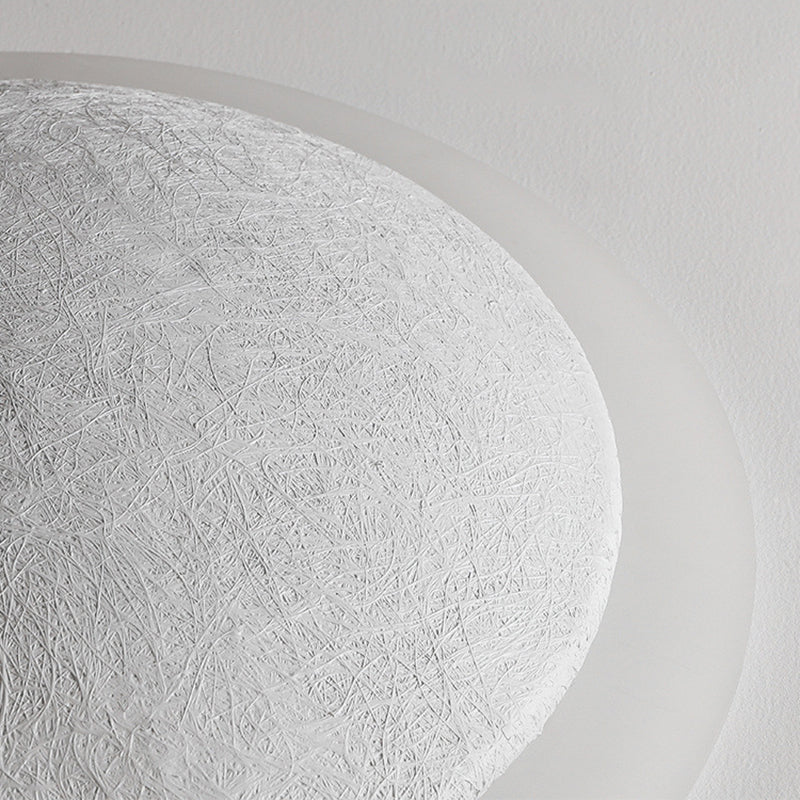 Ventilateur de plafond semi-encastré LED en fer rond ABS acrylique de simplicité moderne pour chambre 