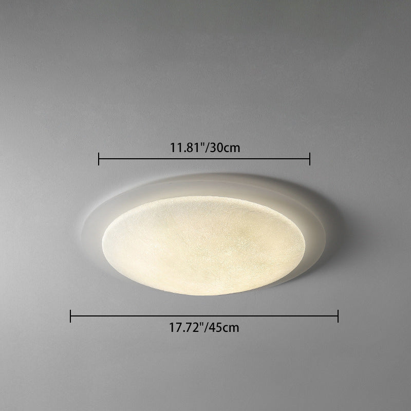 Ventilateur de plafond semi-encastré LED en fer rond ABS acrylique de simplicité moderne pour chambre 