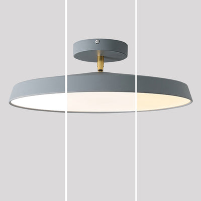 Moderne Mid-Century Geometrische Kreis Hardware Acryl LED Semi-Flush Mount Deckenleuchte für Schlafzimmer 